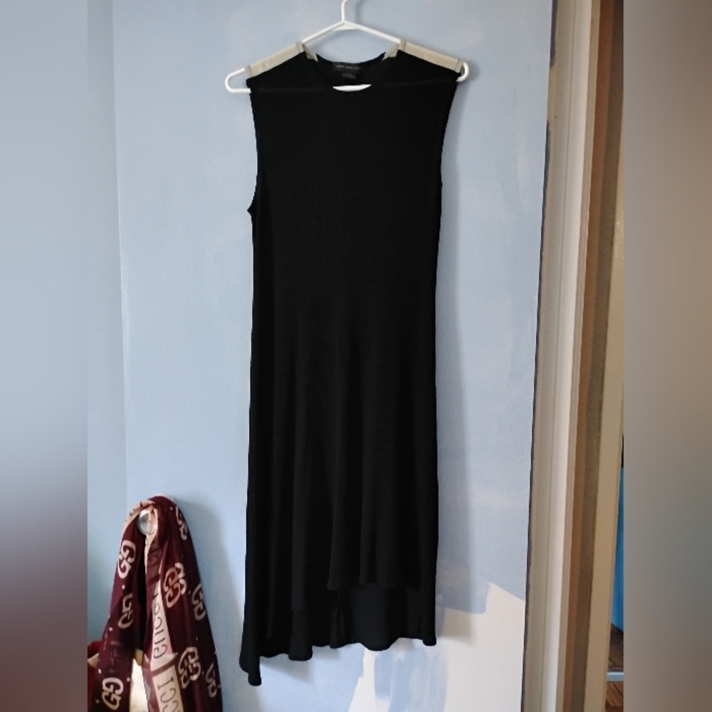 Marie Saint Pierre Black Finely Knit Sleeveless Dress 2 M